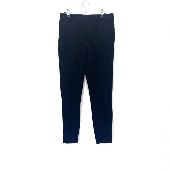 Spanx Jean-ish Ankle Leggings Black Skinny Pants large - Picture 1 of 8